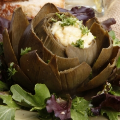 Artichokes with Lemon-Garlic Sauce